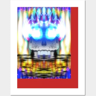 Skull Trippy Posters and Art